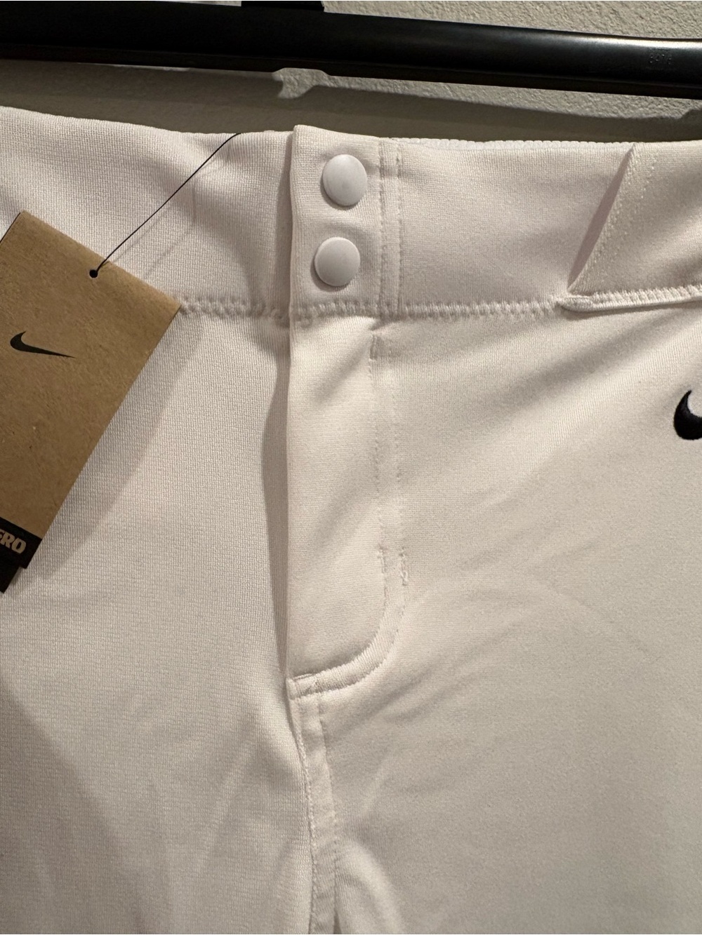 Nike Full Length Baseball Pants Solid White Youth Size XS 6/7 HQ7400-100 New - Picture 10 of 13